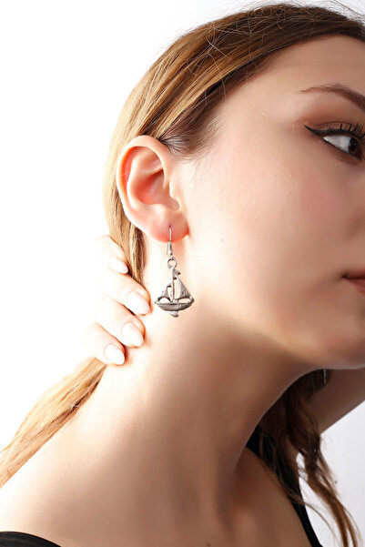 MATYA JEWELERY Matya Antik Gümüş Kaplama Sallantılı Küpe