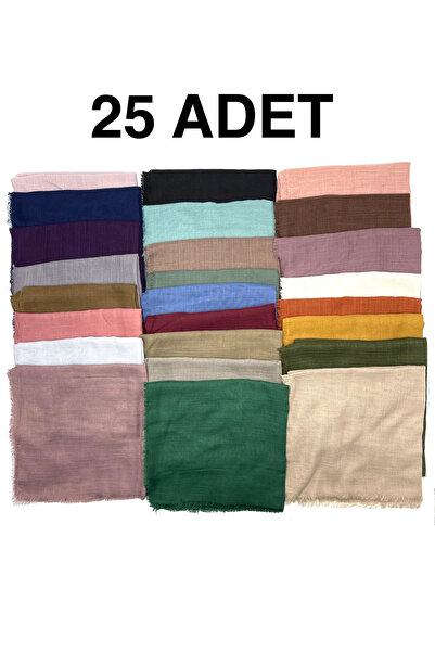 rellhome 25 ADET FLAMLI PAMUKLU HEDİYELİK EŞARP KARIŞIK RENK