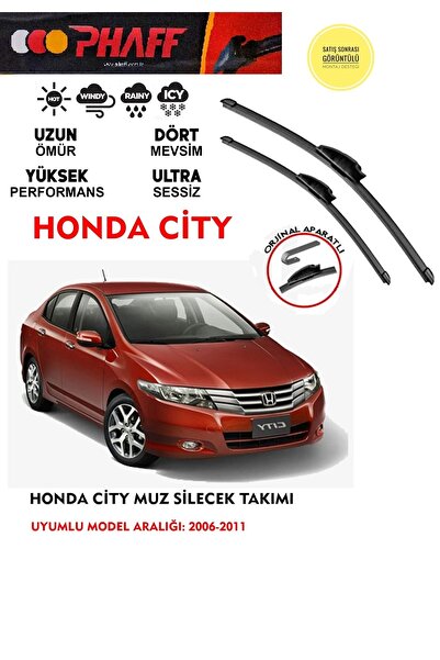 PHAFF Honda City Cam Muz Muz silecek Takımı 2008 model Araca Özel (Aparatsız ...