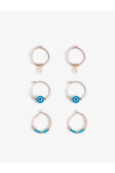 Koton Evil Eye Beaded Earring Set