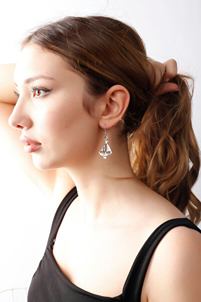 MATYA JEWELERY Matya Antik Gümüş Kaplama Sallantılı Küpe