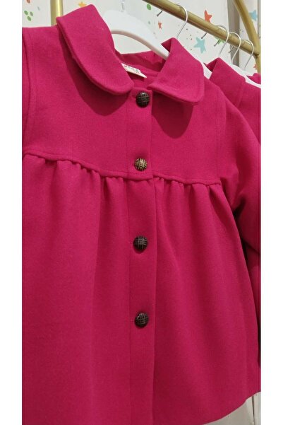 Damla KIZ ÇOCUK KAŞE İÇİ ASTARLI KABAN FUŞYA RENGİNDE