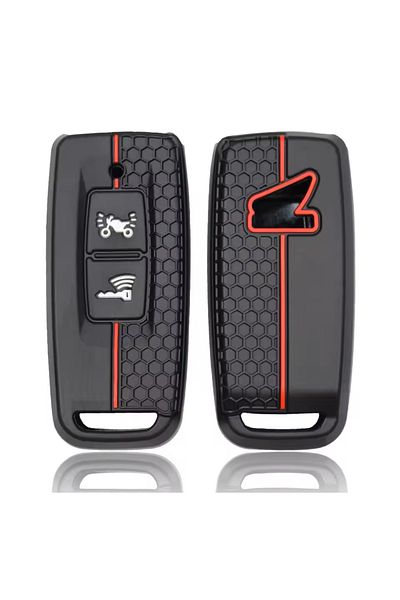 emii auto spare parts Honda Pcx 2021-2025 Model Key Case - Black/Red Xadv 350