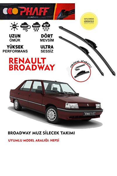 PHAFF R 9 Brodway Muz silecek Takımı 14 16 18 Motor Araca Özel (Aparatsız Dir...