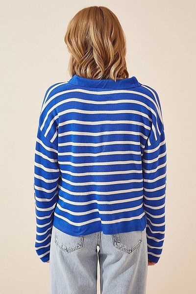 ÖZGESTORE Pulover din tricotaj cu dungi și guler polo