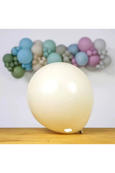 Kalisan Retro Balloon White Sand (Sea Sand) 12 Inch 10 Pieces