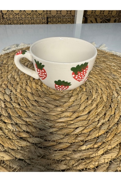 shop Çilek El Yapımı Seramik Kupa - 200 ml