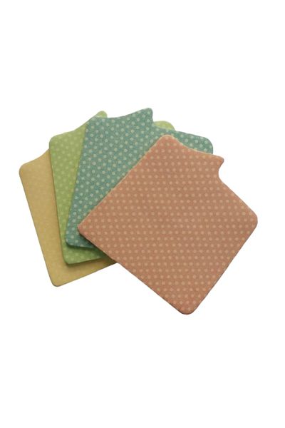 Glanart polka dot shaped notepapers adhesive 4 pieces x 20 sheets