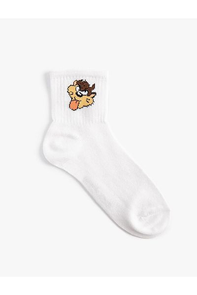 Koton Tasmanian Devil Socket Socks Licensed Embroidered