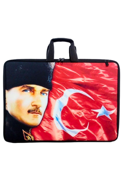 Glanart askılı, fermuarlı 35x50 resim çantası su geçirmez ketenli kumaş 35x50...