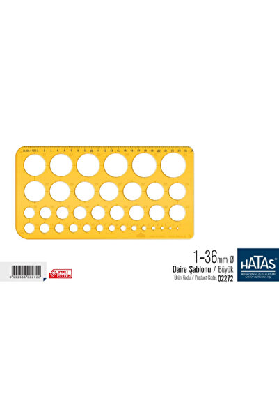 HATAS σετ χάρακα τεχνικής ζωγραφικής (γωνιακός μετρητής, γωνιακός, κύκλος και χάρακας)