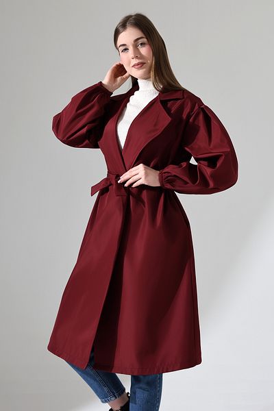 ensade Seasonal Belted Gabardine Trench Coat