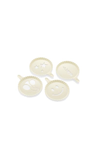 QLUX IDEAS 4 Different Model Coffee Decorating Templates - Cake Pastry