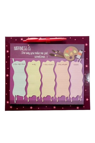 Glanart daily weekly planner 60 sheets mausepad type with ballpoint pen