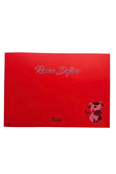 Glanart Plastic Cover Medium Size 40 Sheets Picture Notebook Edge Velcro 22X31 cm Size 40 Sheets 1 Piece