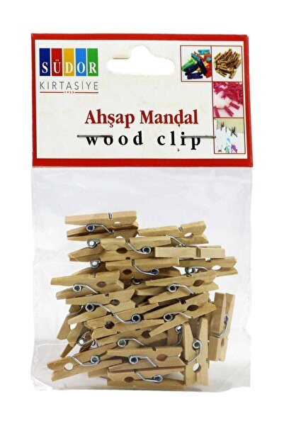 Küçük Ahşap Mandal 24 Lü Paket 2,5 cm