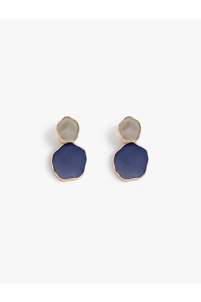 Koton Colorful Jewelled Asymmetrical Shaped Earrings