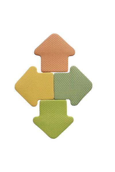 Glanart polka dot shaped notepapers adhesive 4 pieces x 20 sheets