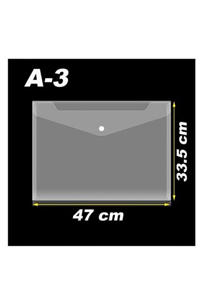 Glanart A3 Size Snap File - Transparent 1 Piece 47X33.5 cm