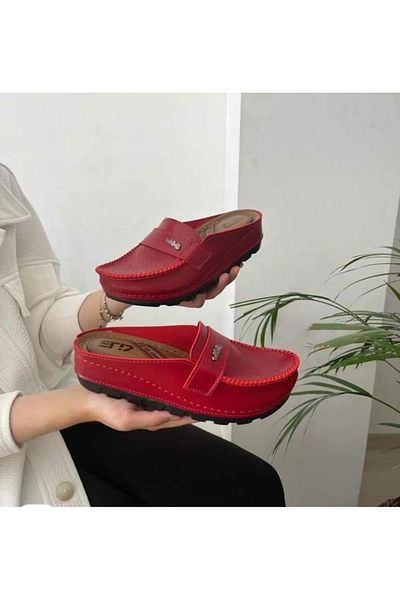 phelon outdoors Elis Red Closed Front Anatomical Sole Slippers