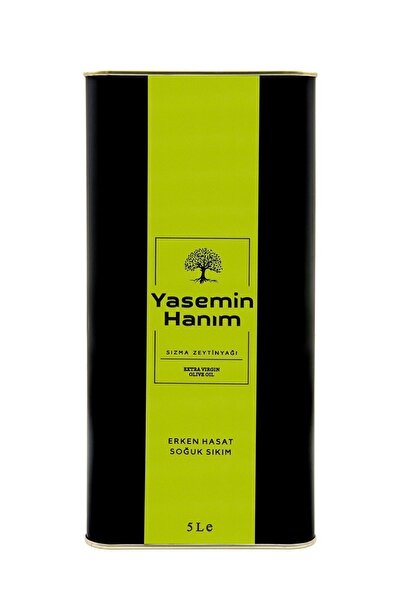 YASEMİN HANIM Memecik 0,1-0,3 Asit Erken Hasat Soğuk Sıkım Naturel Sızma Zeytinyağı 5lt. Yeni Hasat