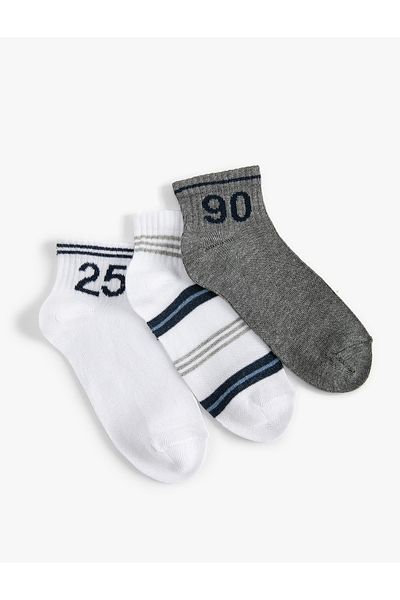 Koton Set of 3 Multicolored Cotton Blend Socks