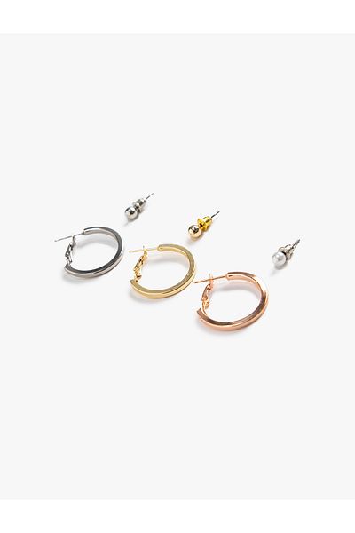 Koton Multiple Metal Earring Set