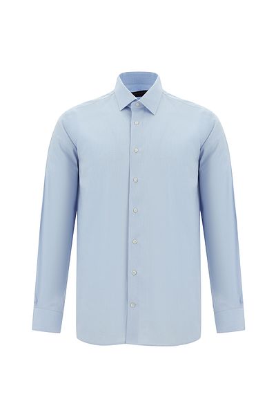 Abdullah Kiğılı Classic Patterned Cotton Shirt - Long Sleeve