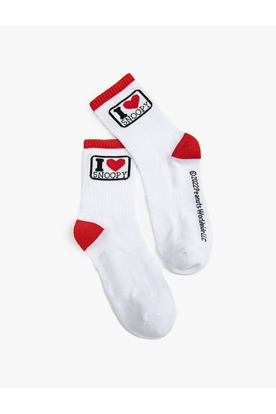 Koton Чорапи Snoopy Socket, лицензирани, бродирани