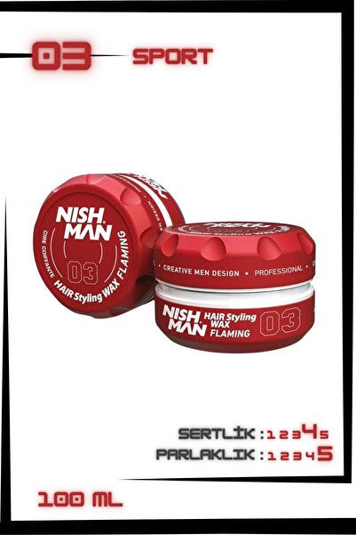 NISHMAN Saç Şekillendirici Wax 03 - Parlak Ve Güçlü Tutuş