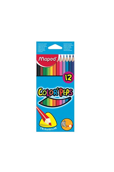 Maped 12 Colors Dry Paint Cardboard Box - Full Size Triangle183212