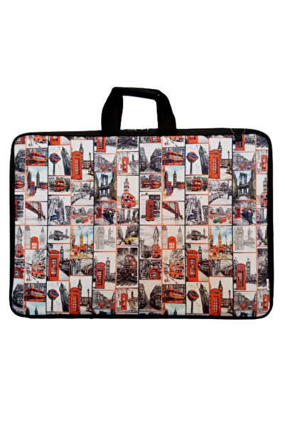 Glanart askılı, fermuarlı 35x50 resim çantası su geçirmez ketenli kumaş 35x50...