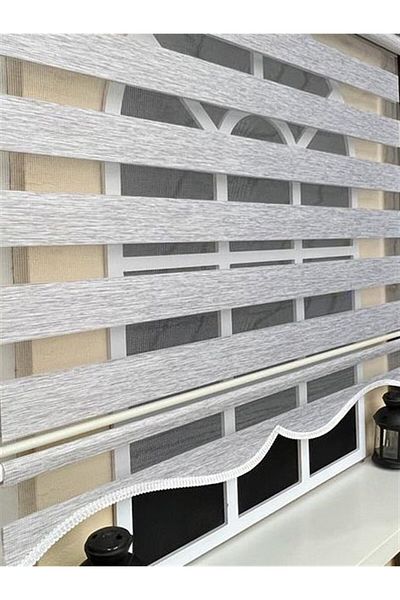 StorBurada Zebra Roller Blind Gray Skirt Sectional Z-Stb400V04