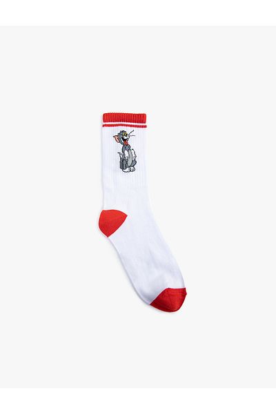 Koton Лицензирани бродирани чорапи Tom And Jerry Socket
