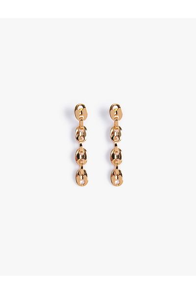Koton Earrings Metal Chain Look