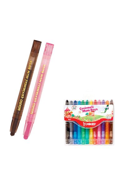 Mikro 12 Color Crayon Short - Mb-13