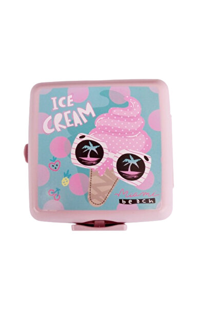 Glanart Beslenme Kabı Beslenme Kutusu 4 Bölmeli 14x14x10 Cm