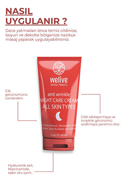 Welive NIGHT CARE CREAM ALL SKIN TYPES (GECE BAKIM KREMİ)