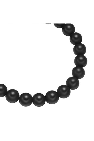 True Rebels Edelsteinarmband Armband Achat schwarz