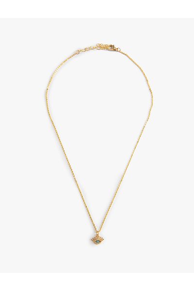 Koton Eyelash Chain Necklace - Eye Detail