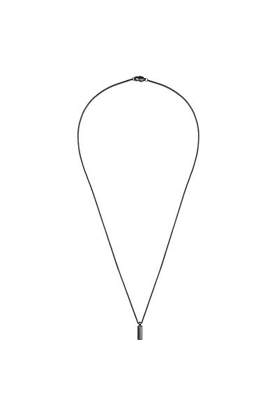 True Rebels Edelstahlhalskette Kette mit Anhänger Edelstahl schwarz