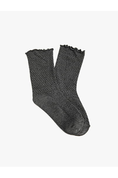 Koton Soket Çorap Fırfır Detaylı Dokulu