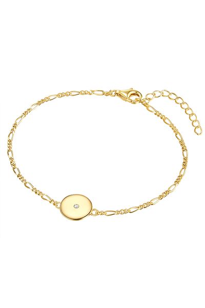 Lulu & Jane Diamantarmband Armband Sterling Silber gelbgold Diamant weiß