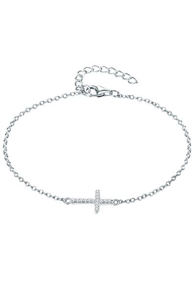 Lulu & Jane Silberarmband Armband Sterling Silber Zirkonia weiß