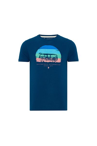 ROUTEFIELD Men's T-Shirt - Navy Blue Trav Model