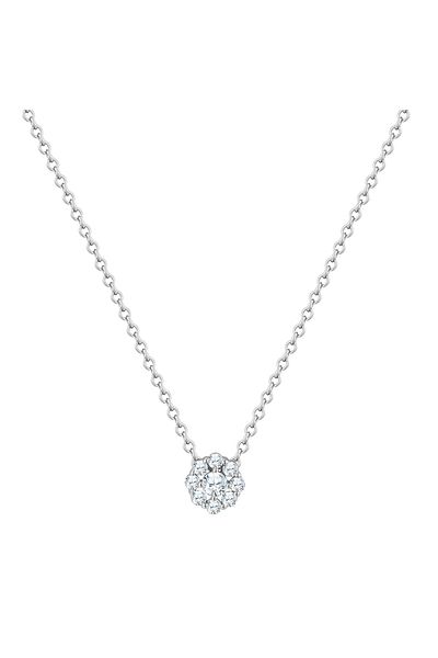 Glanzstücke München Silberhalskette Kette mit Anhänger Sterling Silber Zirkonia weiß