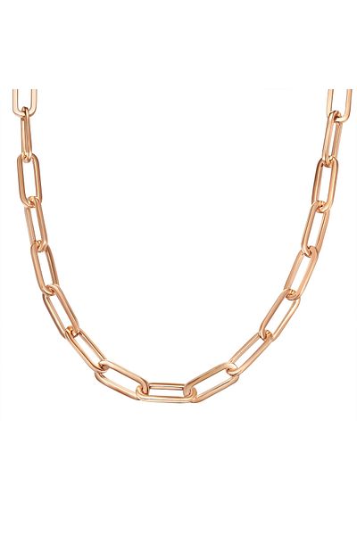 Lulu & Jane Modeschmuckhalskette Kette mit Anhänger roségold