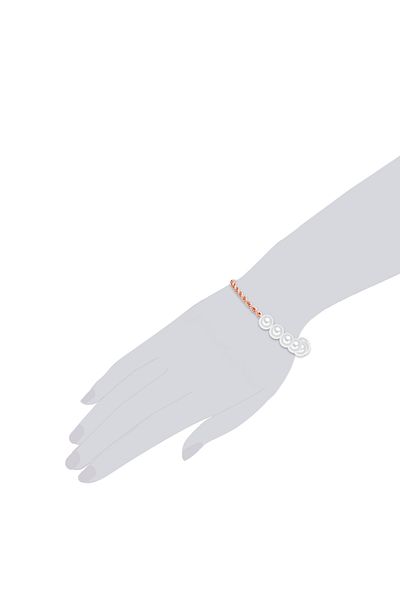 Lulu & Jane Perlenarmband Armband roségold Muschelkernperle weiß