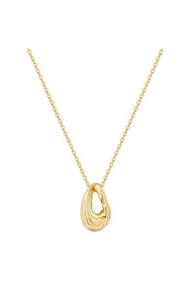 Glanzstücke München Silberhalskette Kette mit Anhänger Sterling Silber gelbgold