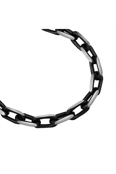 True Rebels Edelstahlarmband Armband Edelstahl schwarz